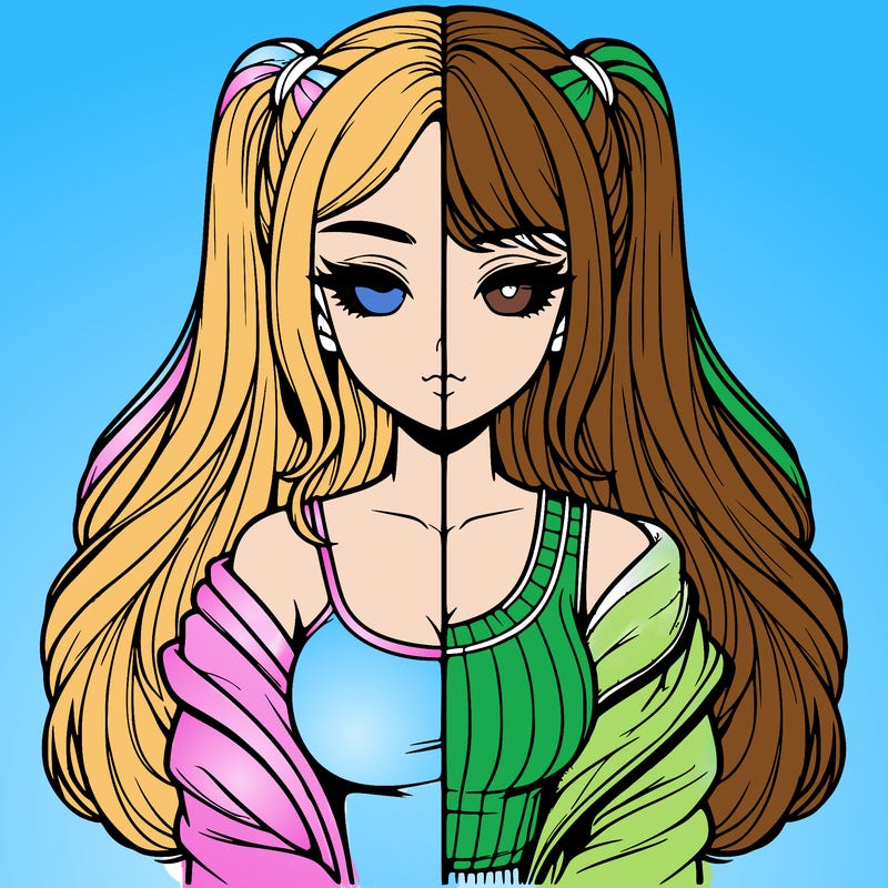 realistic girl split