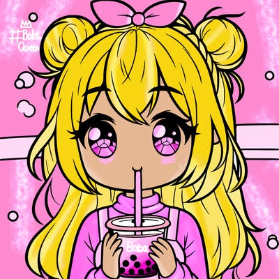 girl drinking boba
