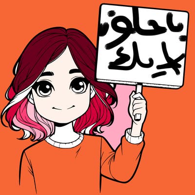 realistic girl holding up a sign