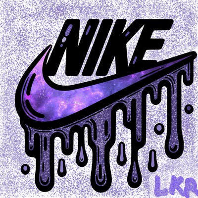 dripping nike logo