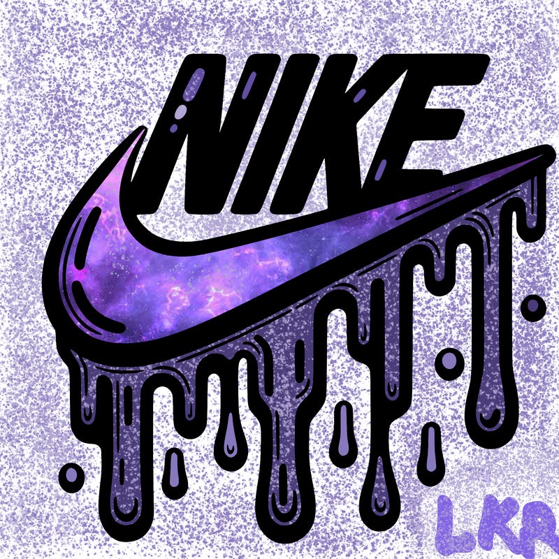 dripping nike logo