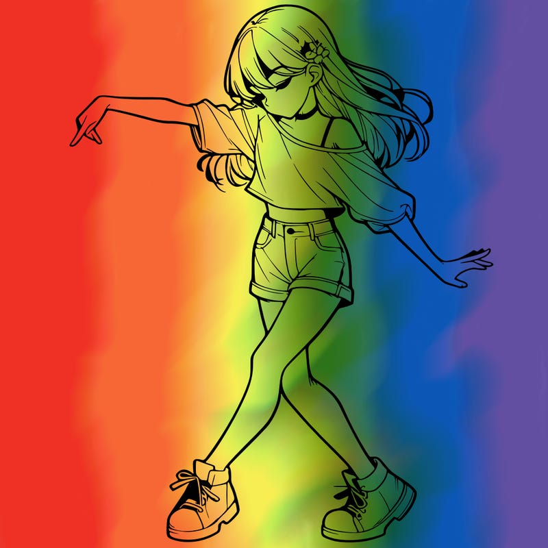 realistic girl danceing