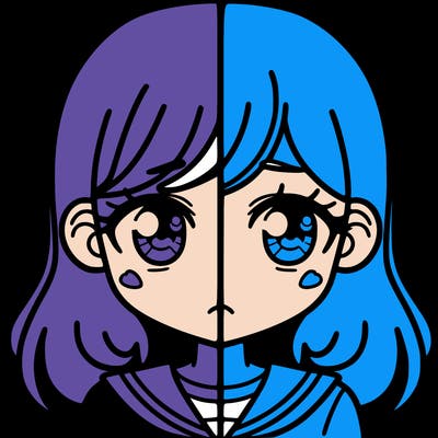 a split of a girl