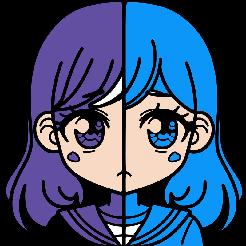 a split of a girl