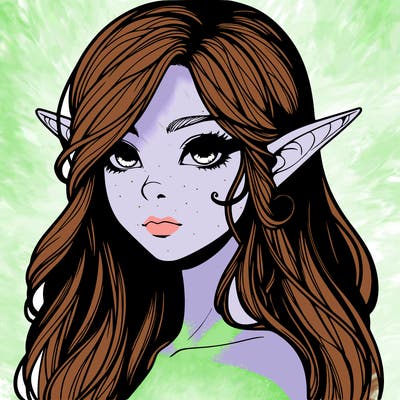 elf girl realistic dark fantasy