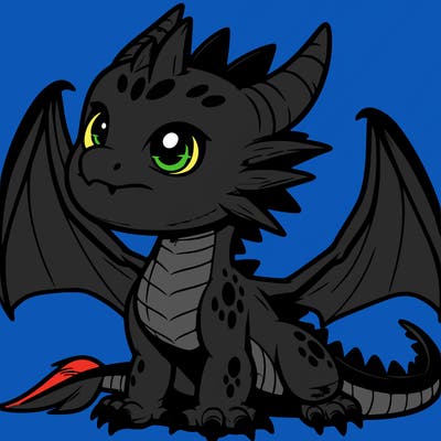 fierce baby night dragon