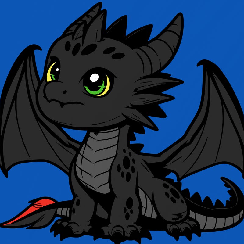 fierce baby night dragon