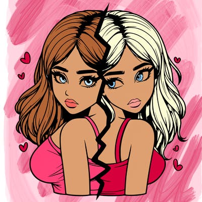 realistic girl split