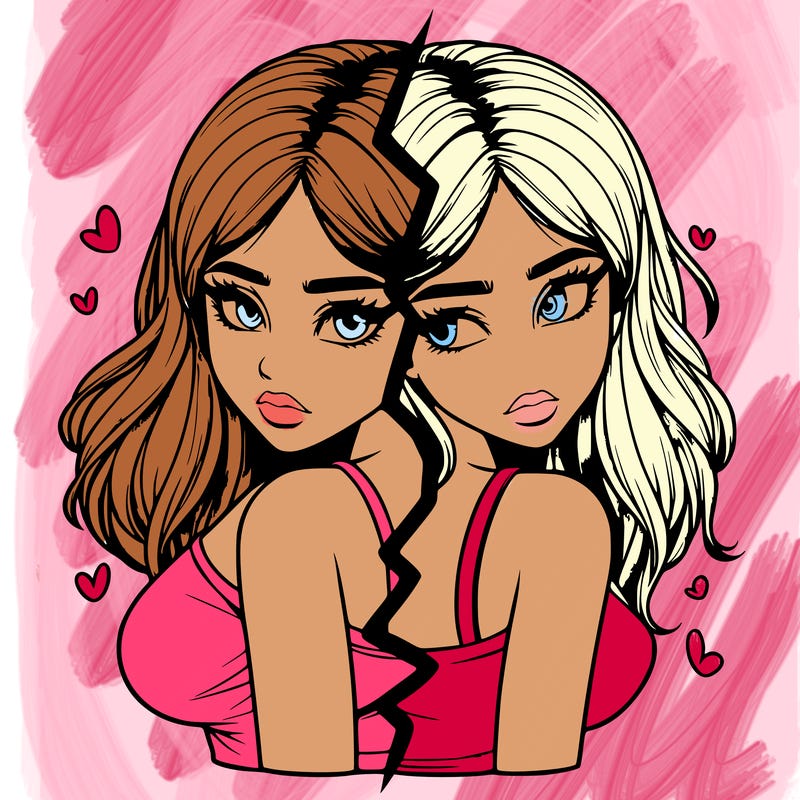 realistic girl split