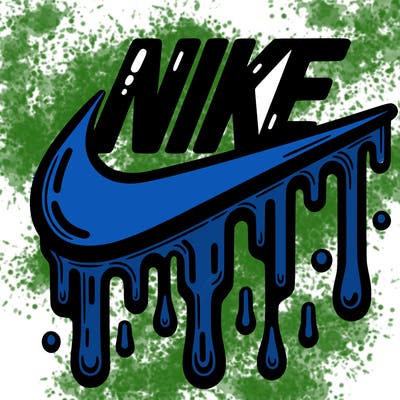 dripping nike logo