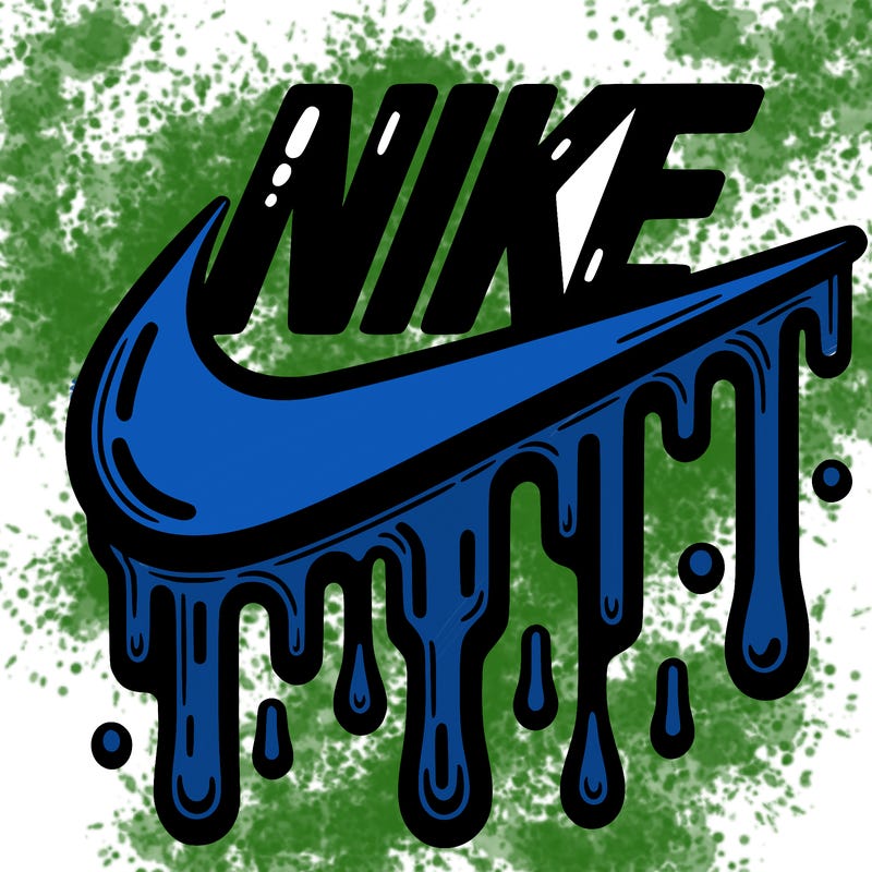 dripping nike logo