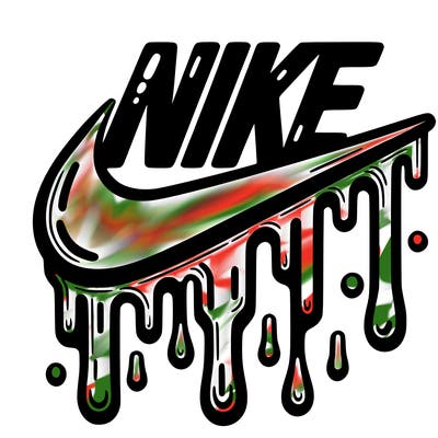 dripping nike logo