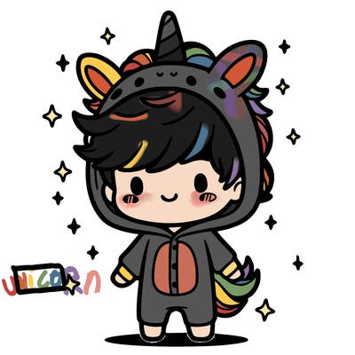 cute boy wearing unicorn onsie