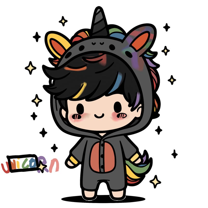 cute boy wearing unicorn onsie