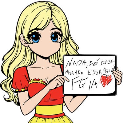 realistic pretty girl holding blank sign