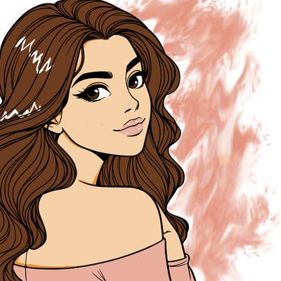 beautiful woman looking back