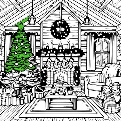 christmas house interior
