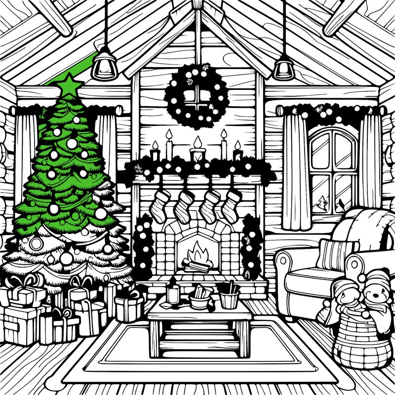 christmas house interior
