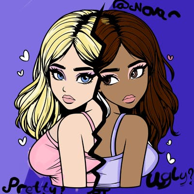 realistic girl split