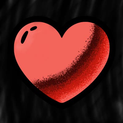 a blank heart