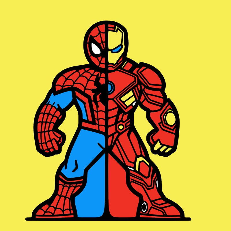 spiderman mix ironman