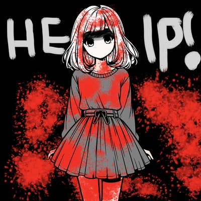 realistic girl with a skirt on