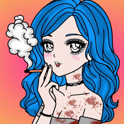 beautiful girl smoking