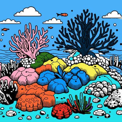realistic coral reef