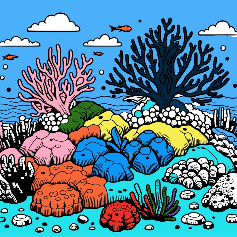 realistic coral reef