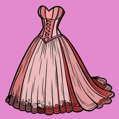 wedding dress-corset and a long and flowy skirt