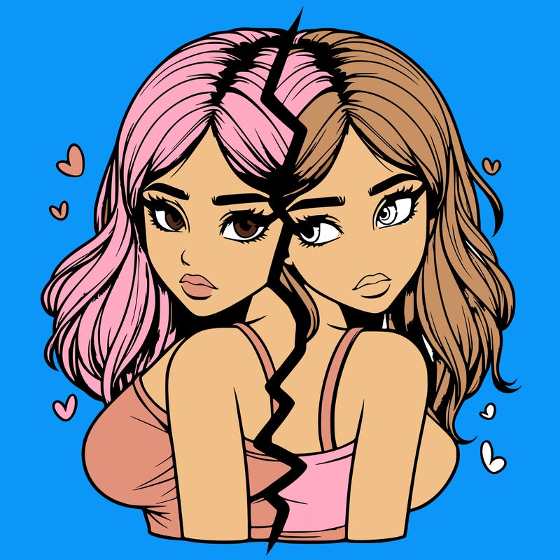 realistic girl split