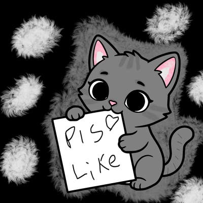 a small cat with a blank sheet of paper in its hand. the cat is sooooooo cute!