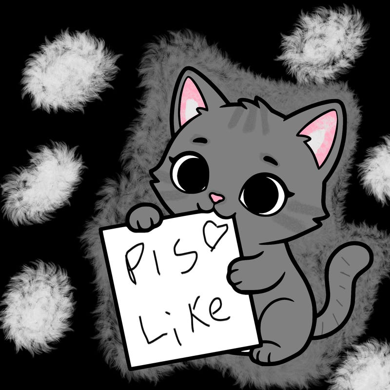 a small cat with a blank sheet of paper in its hand. the cat is sooooooo cute!