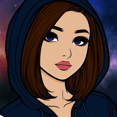 realistic adult girl with hoodie on