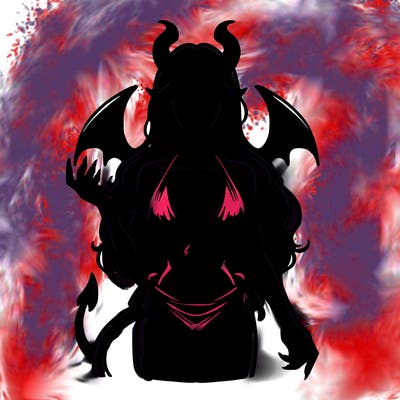 hot deamon woman realistic