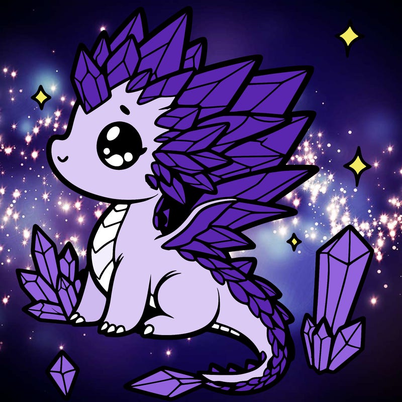 little cute crystal dragon