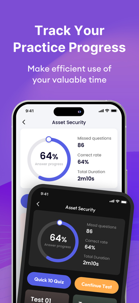 CISSP Exam Prep 2026 - CISSP Exam Prep 2026 app dashboard showing study progress and exam statistics for asset security