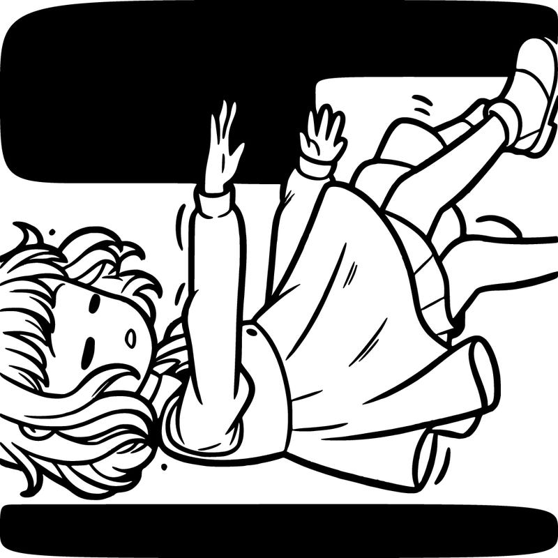 girl falling