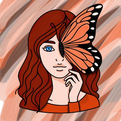 a women whose part butterfly