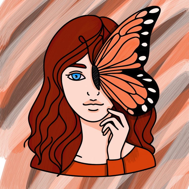 a women whose part butterfly
