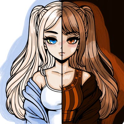 realistic girl split