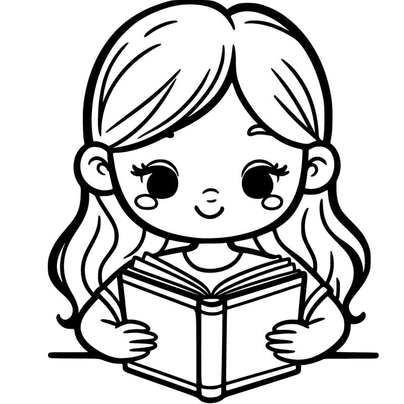 girl reading a book