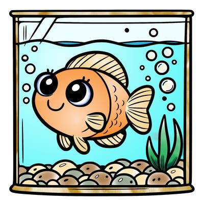 a fish in an aquarium
