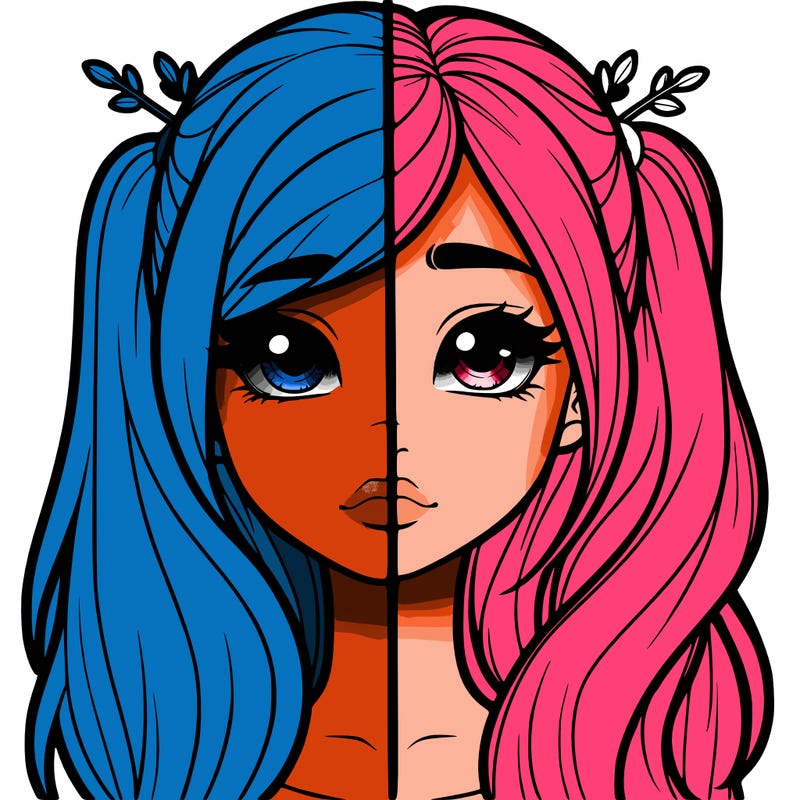 realistic girl split