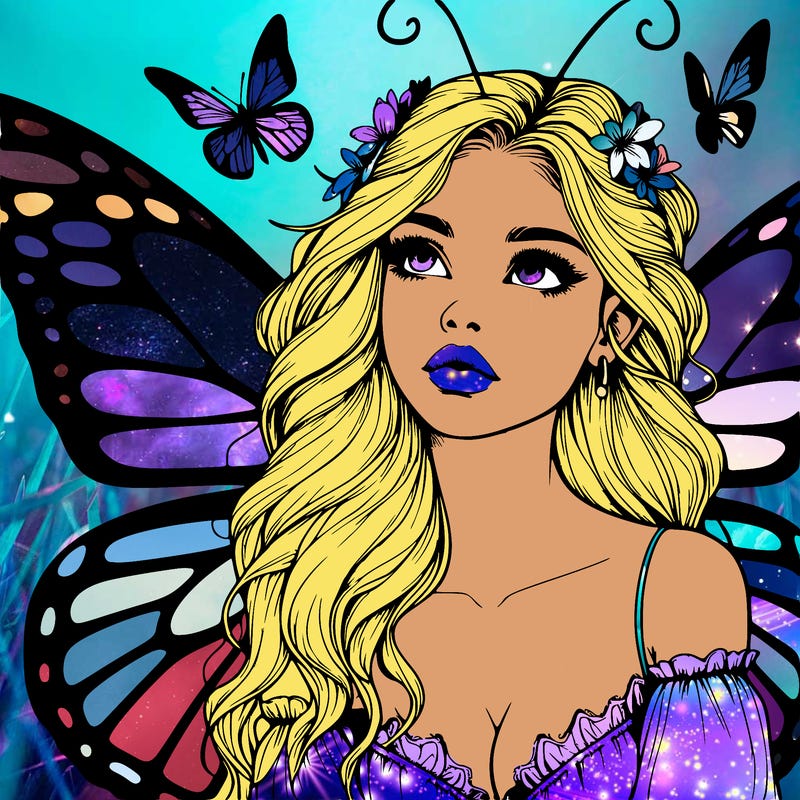 butterfly fairy realistic girl