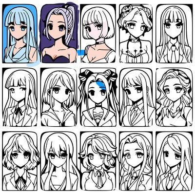 girls that look diffrent anime