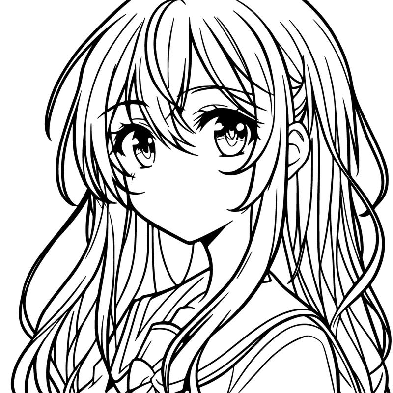 anime girl with long hair