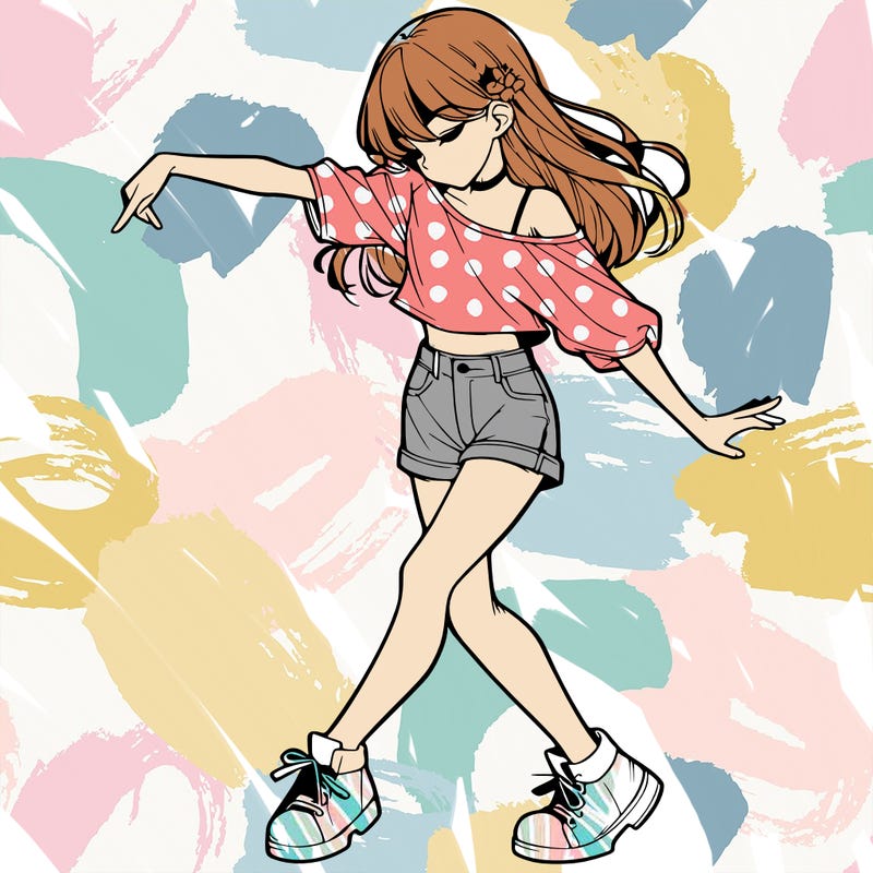 realistic girl danceing