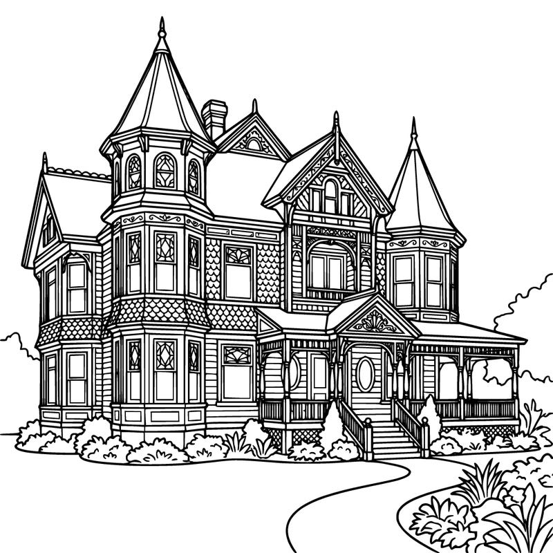 big victorian home made for vibrant colors