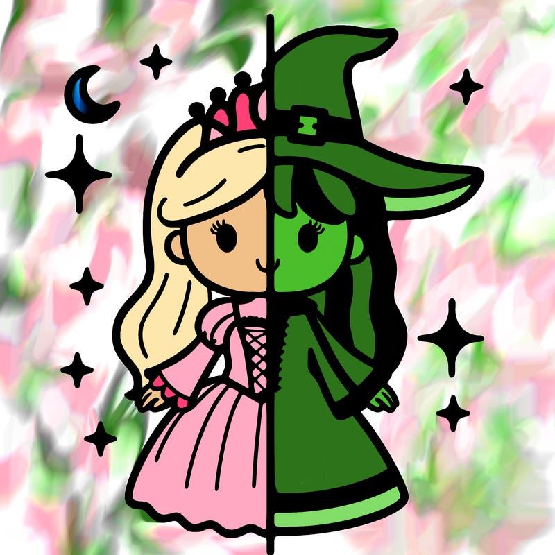 split princess and witch